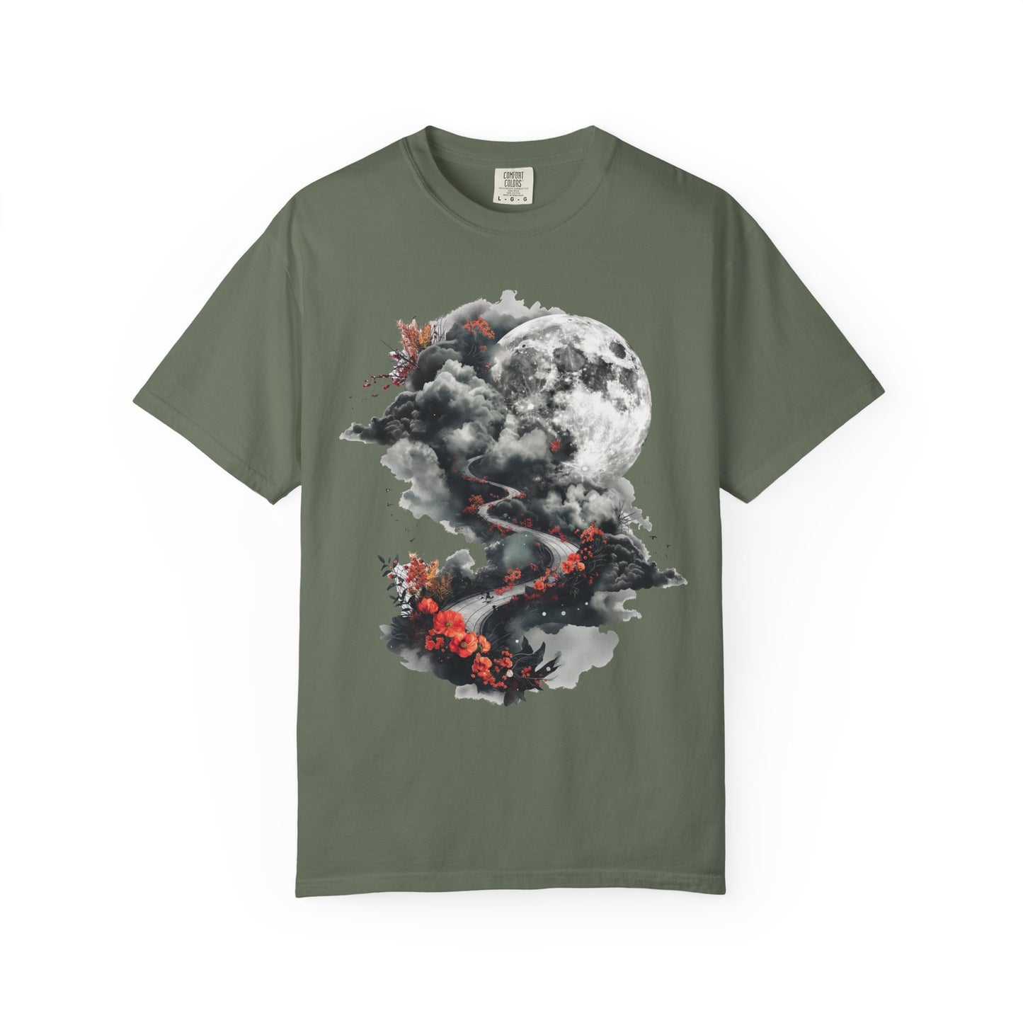 Artistic Moonlit T-Shirt - Soft Unisex Tee, Gift for Nature Lovers, Casual Wear, Boho Style, Handmade Gift