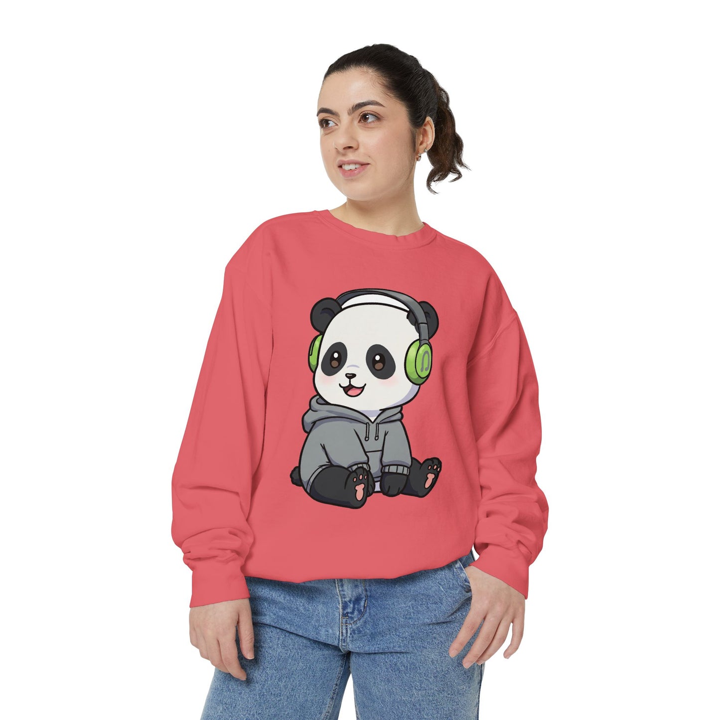 Cute Panda Graphic Sweatshirt - Cozy Unisex Wear for Animal Lovers