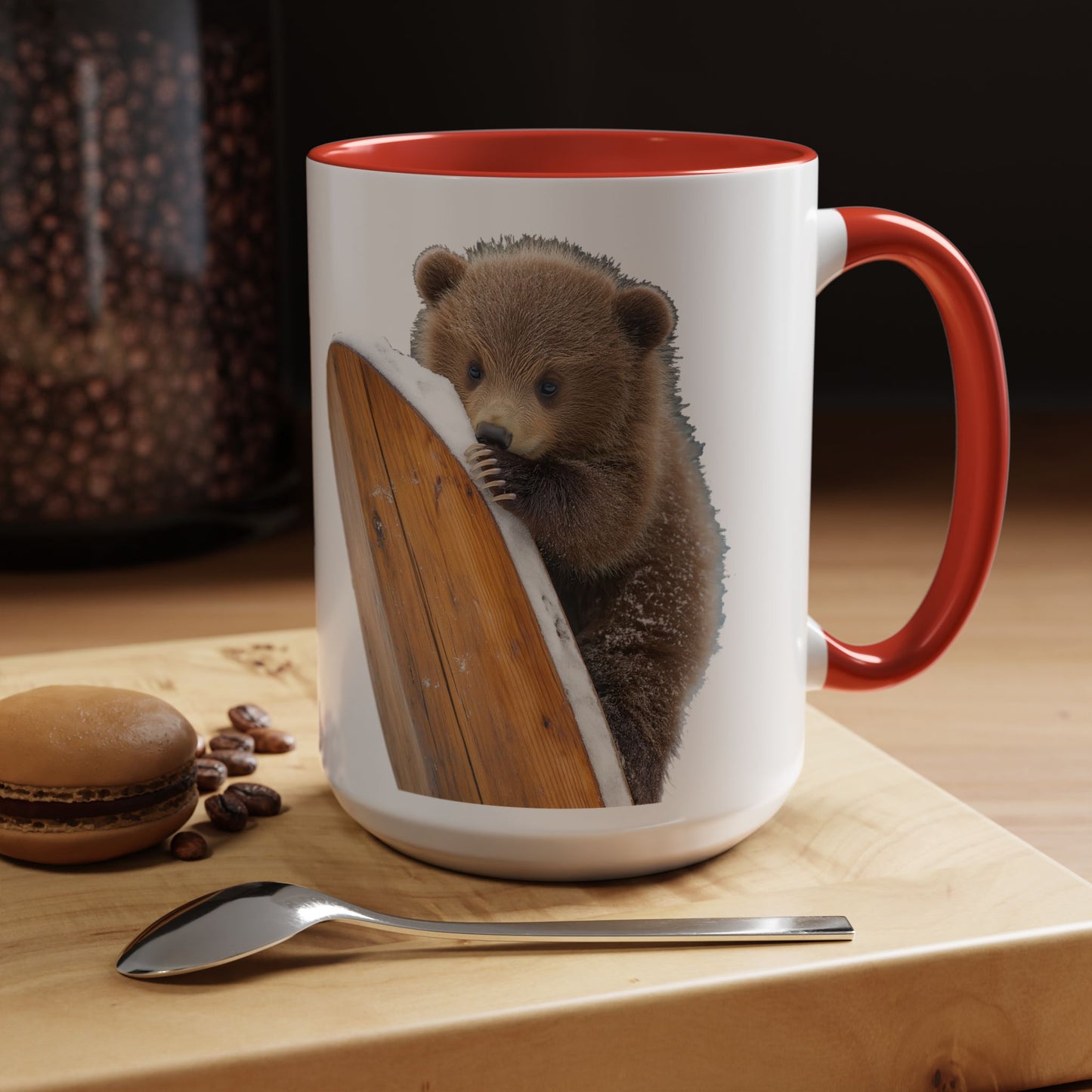 Bear Accent Watercolor Coffee Mug, (11oz, 15oz)