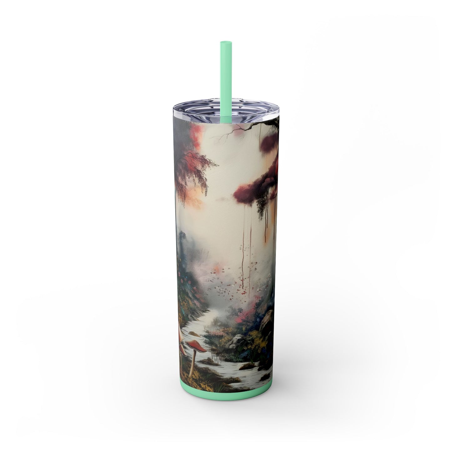 Skinny Tumbler with Straw, 20oz - Forest Insulated Tumbler