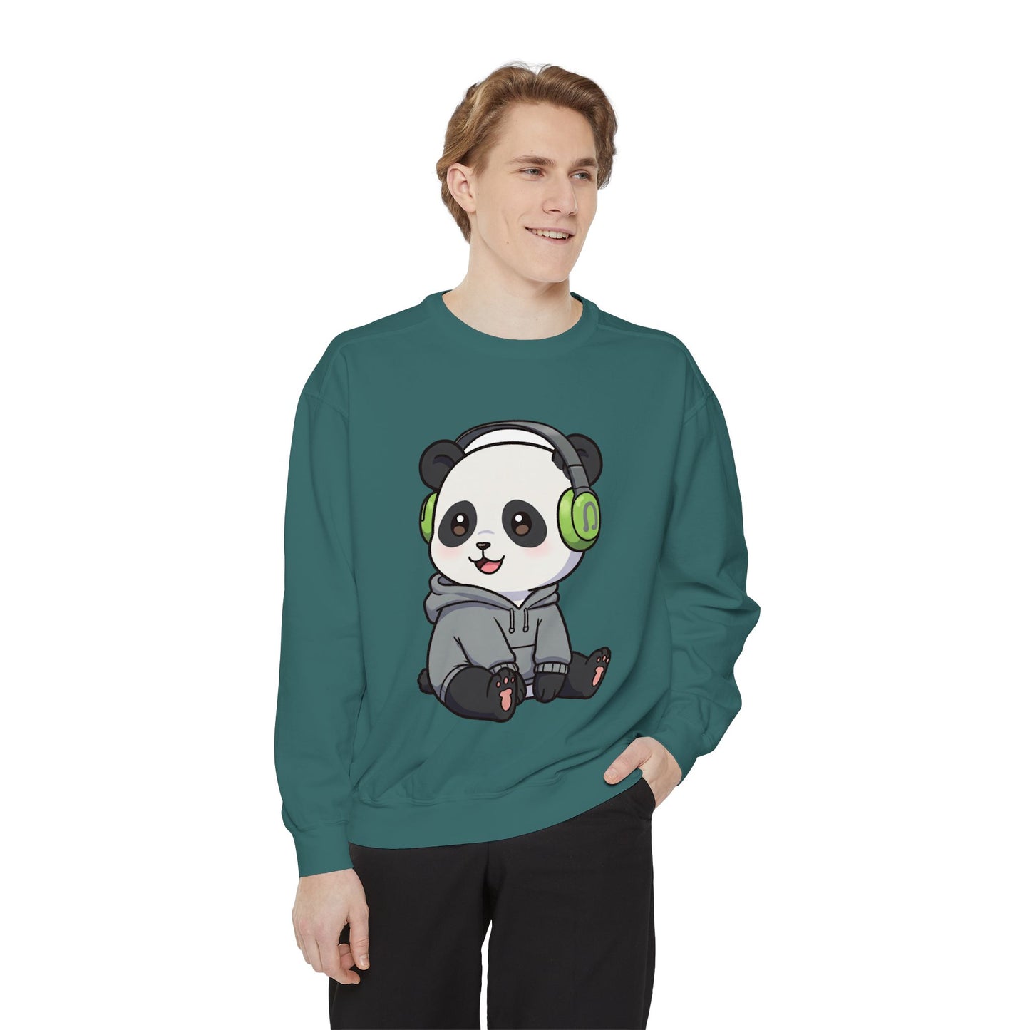Cute Panda Graphic Sweatshirt - Cozy Unisex Wear for Animal Lovers