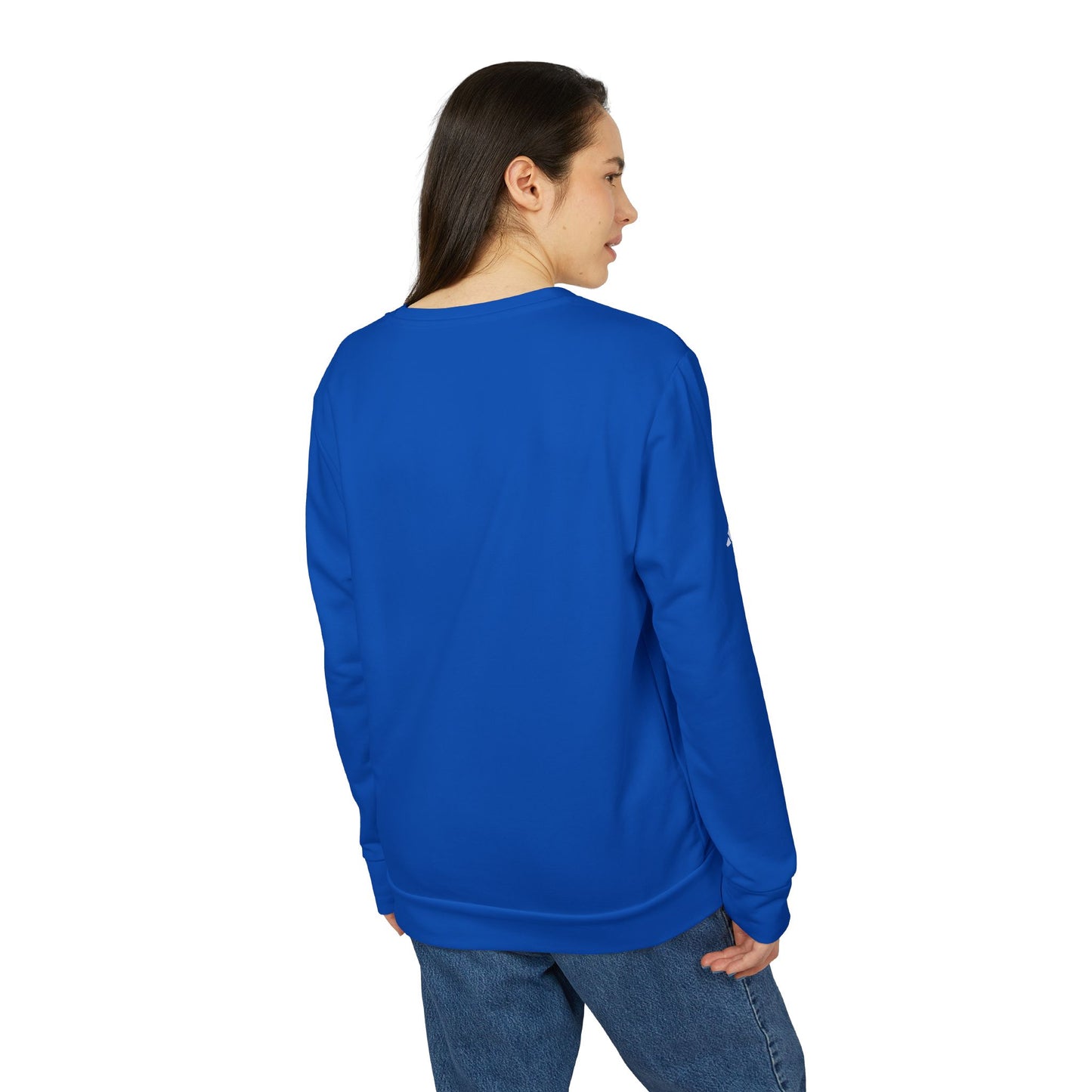 Adidas Women's Fleece Crewneck Sweatshirt - Fantasy Woman Face Fleece Sweatshirt
