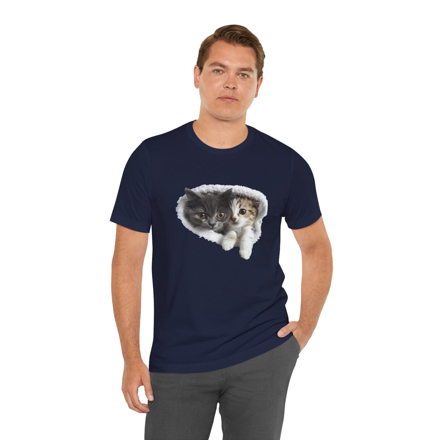 Cute Cats T-shirt for Cat Lovers - Lightweight Fabric Tee