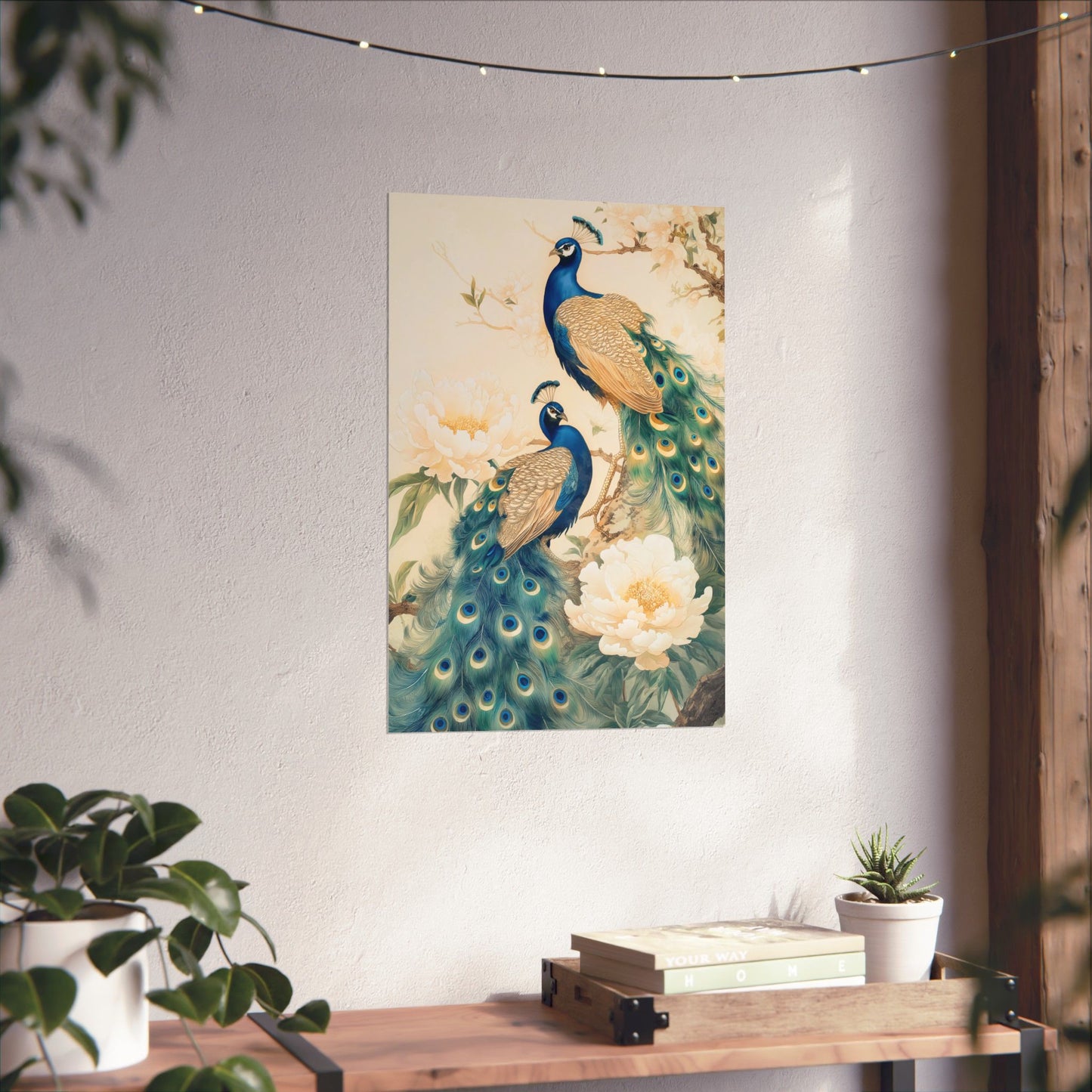Matte Vertical Peacock Poster