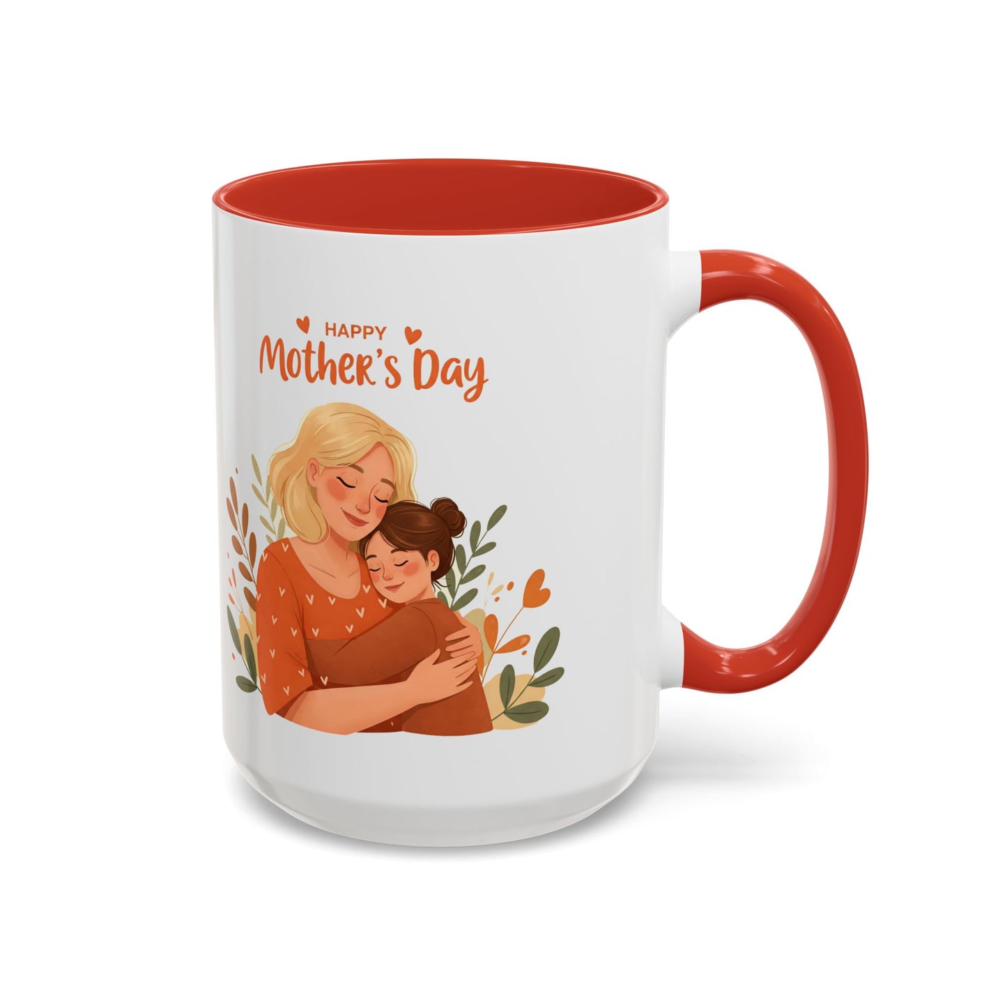 Happy Mother's Day Accent Coffee Mug - 11oz & 15oz, Perfect Gift for Moms