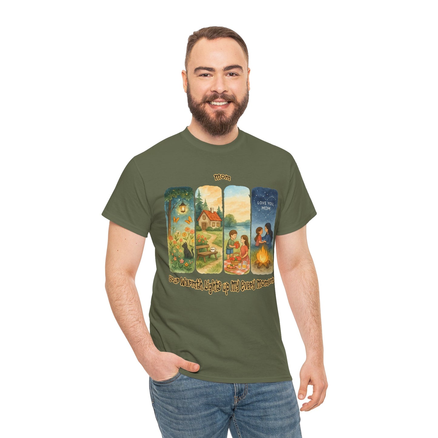Mom Love Unisex Cotton Tee - Nostalgic & Heartwarming Gift for Mother's Day - Birthday Gift