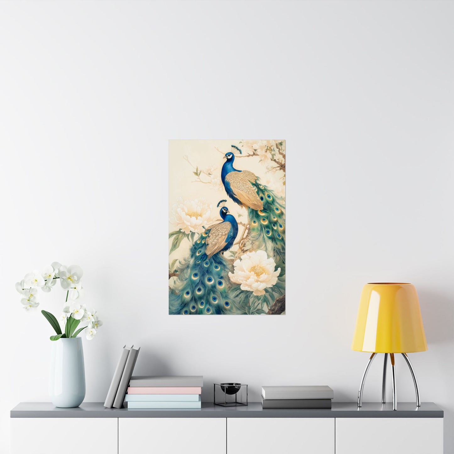 Matte Vertical Peacock Poster