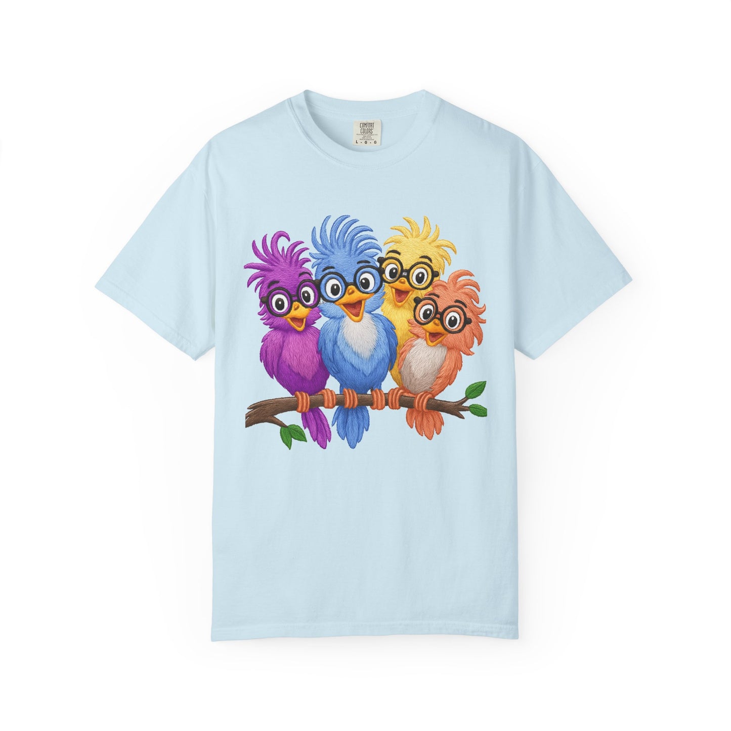 Colorful Bird Friends Women's T-Shirt - Fun & Playful Graphic Tee