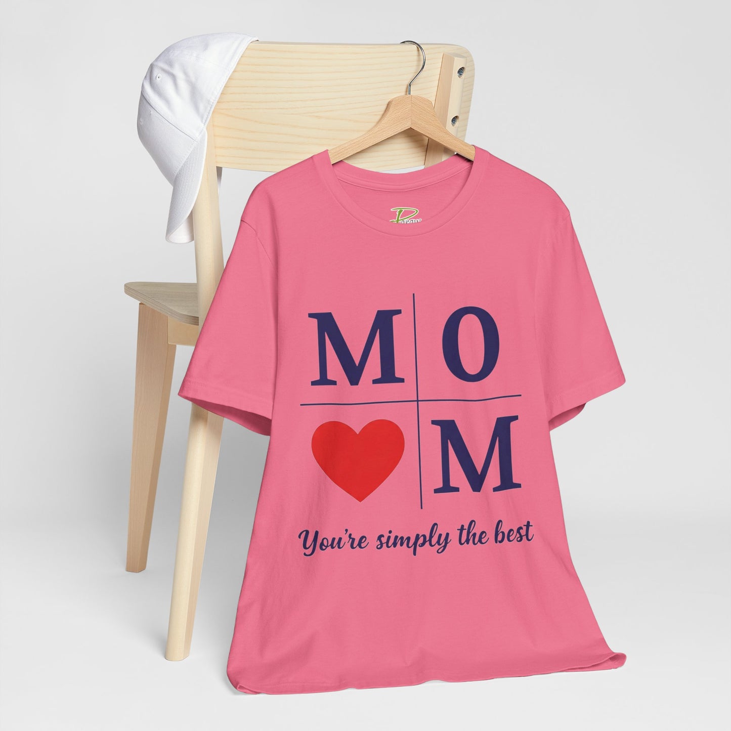 Mom Heart Jersey Tee - You're Simply the Best - Lightweight Fabric Tee -  Gift for Mom - Birthday Gift