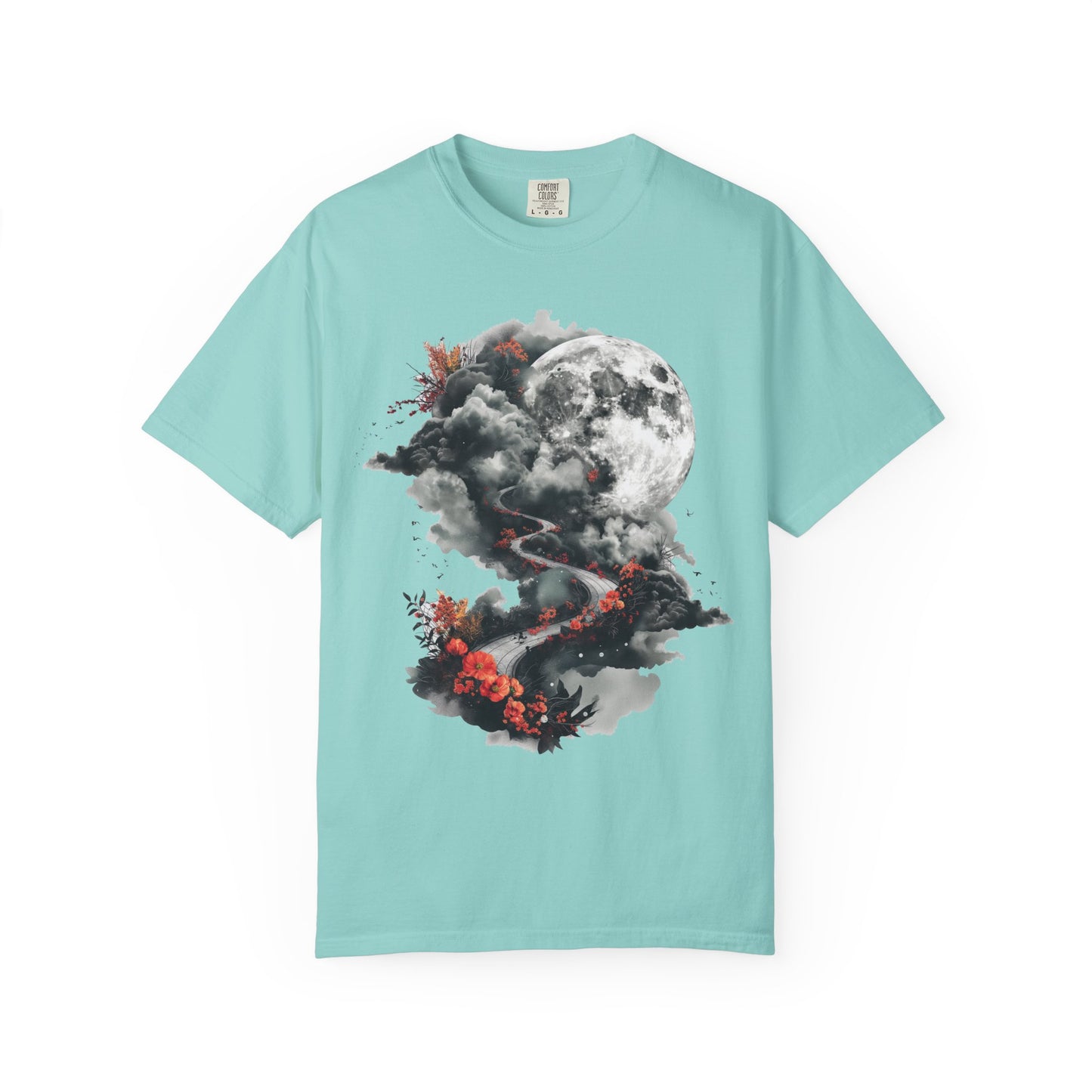 Artistic Moonlit T-Shirt - Soft Unisex Tee, Gift for Nature Lovers, Casual Wear, Boho Style, Handmade Gift