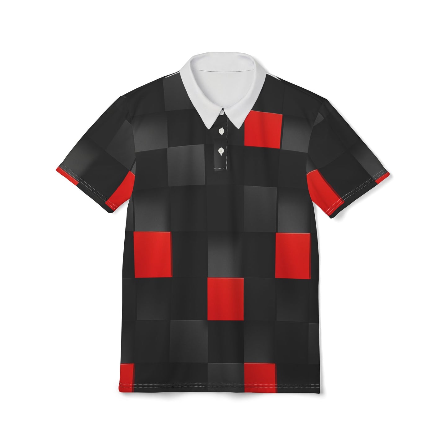 Stylish Unisex Polo Shirt with white collar| Bold Checkered Design | Casual Wear, Summer Essentials, Gift for Him/Her, Fashion Statement, Everyday Comfort