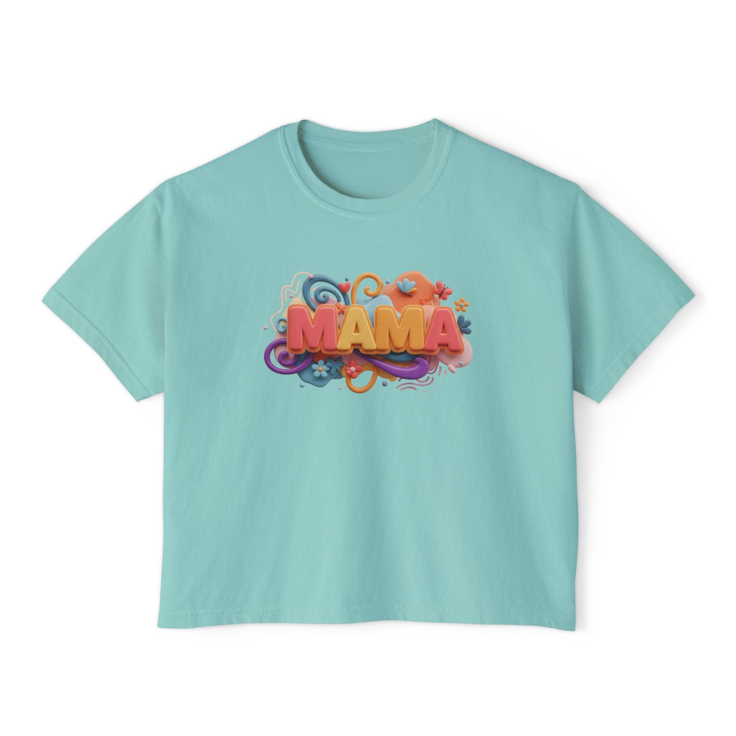 Mama Boxy Tee – Casual Women's T-Shirt for Moms - Women's Boxy Tee
