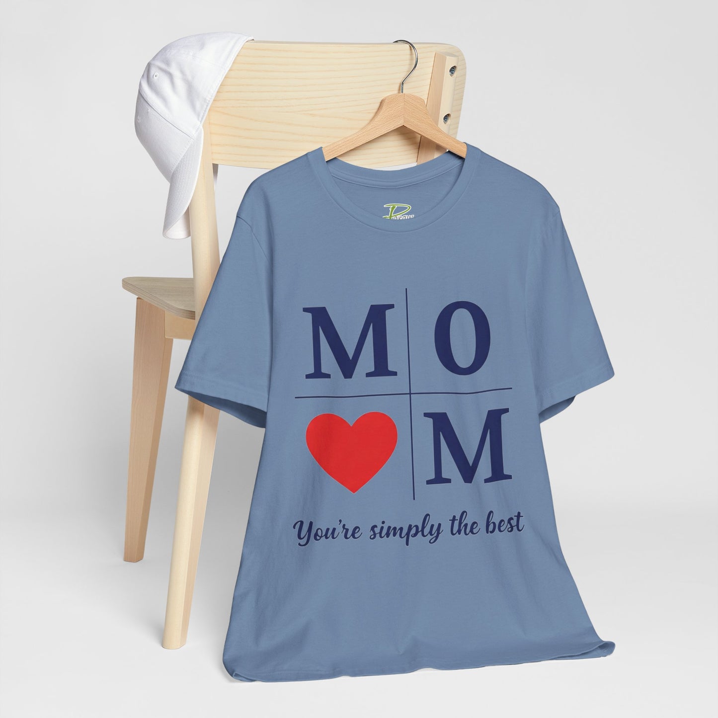 Mom Heart Jersey Tee - You're Simply the Best - Lightweight Fabric Tee -  Gift for Mom - Birthday Gift