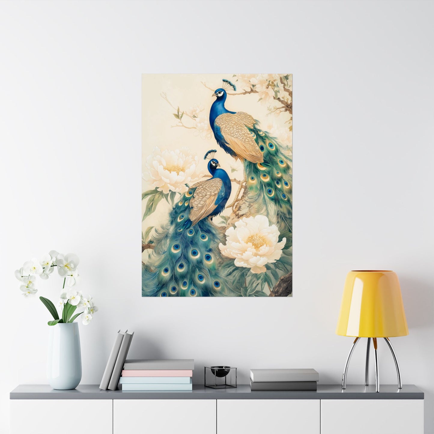 Matte Vertical Peacock Poster