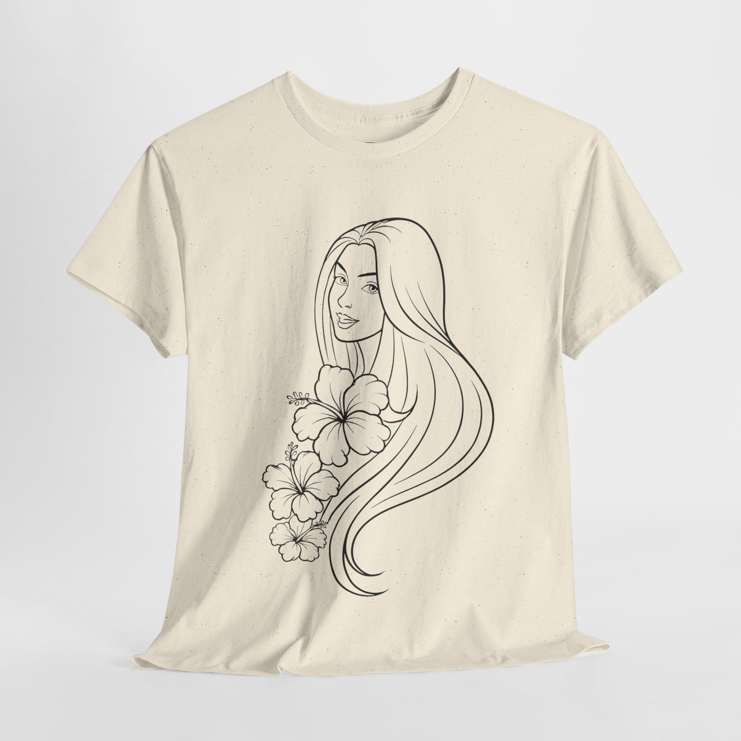 Floral Princess Cotton Tee - Chic Casual Wear - Birthday Gift - Mother's Day Gift