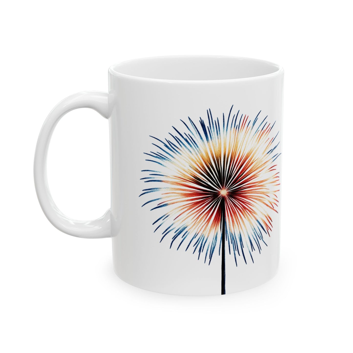 Fireworks Ceramic Mug, (11oz, 15oz)