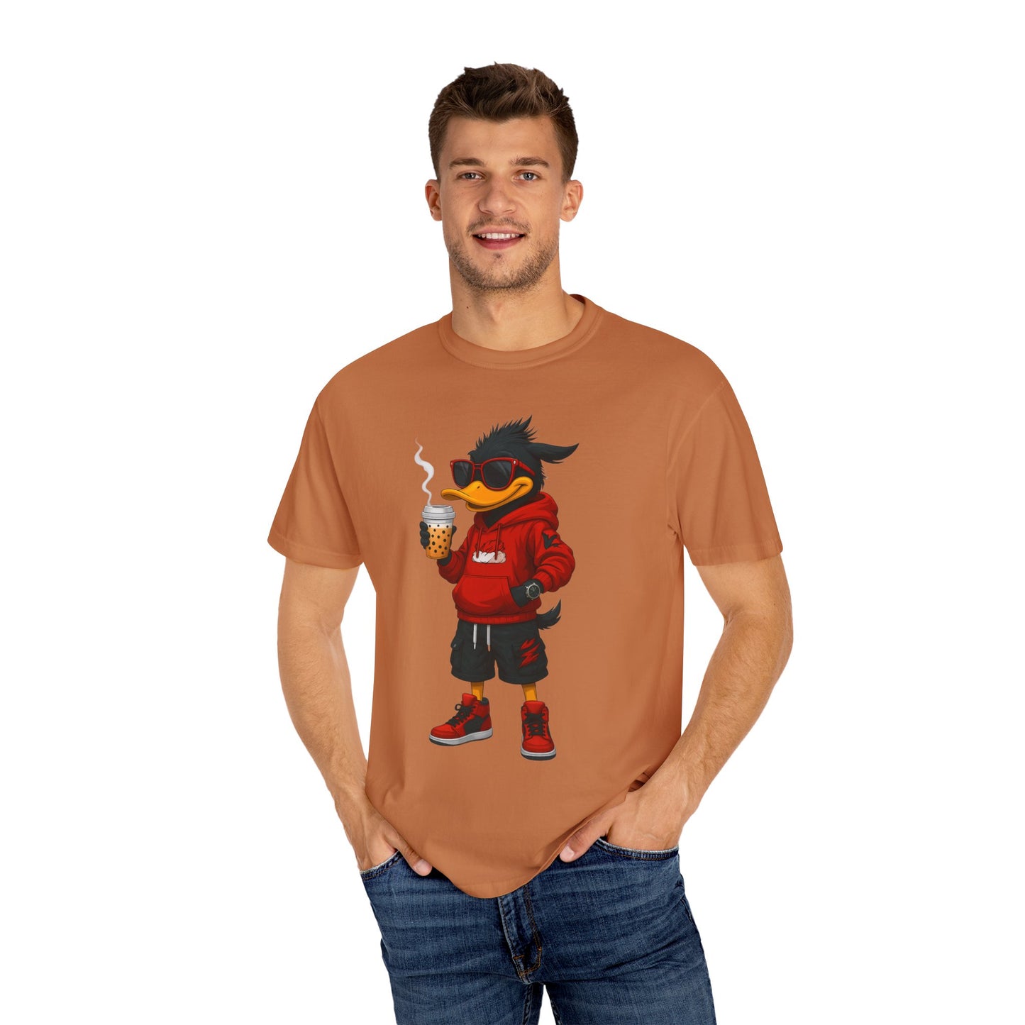 Cool Cartoon Duck Men's T-Shirt, Casual Graphic Tee, Fun Summer Shirt, Gift, Streetwear Style, Perfect for Parties