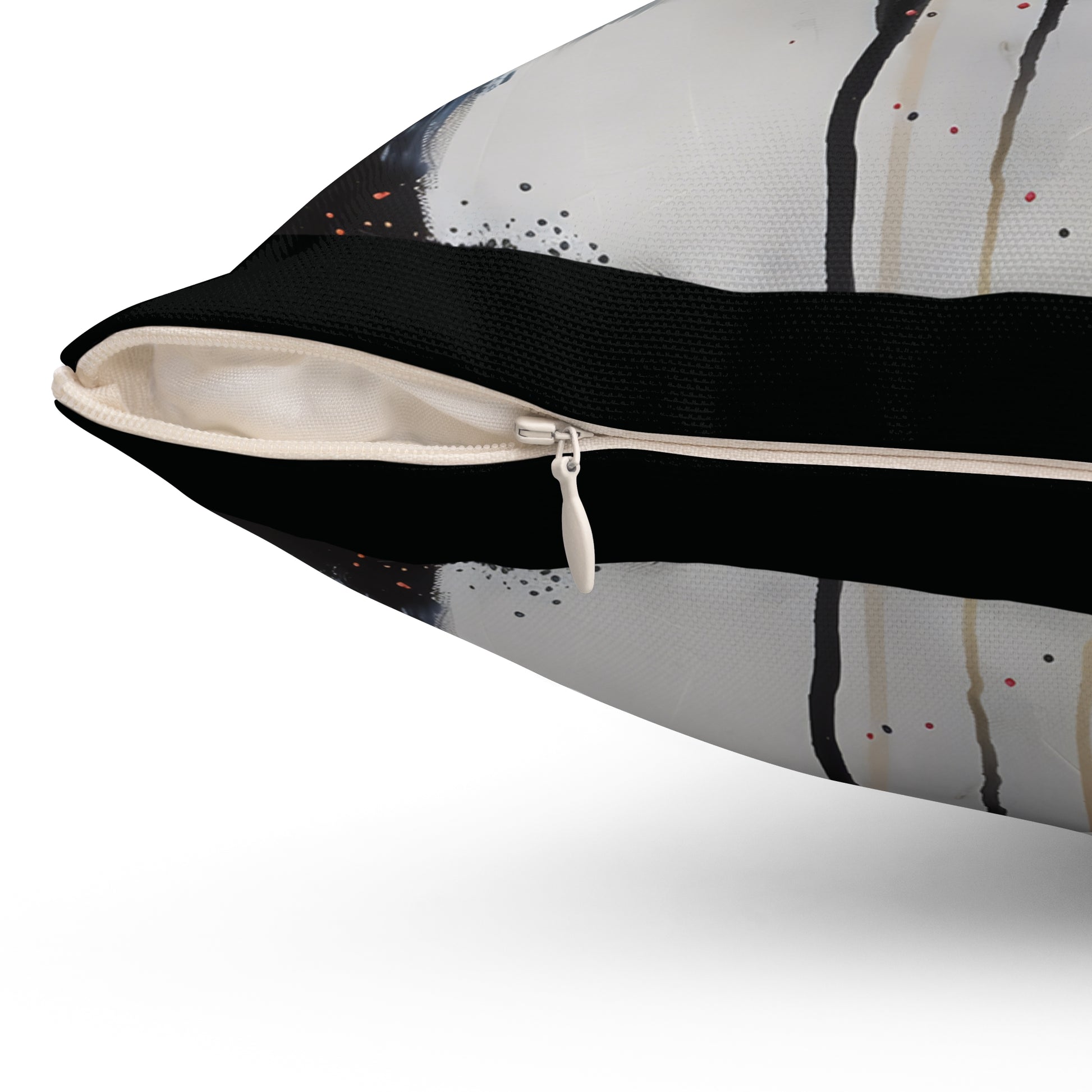 Floral square pillow featuring a red rose print against a black background. This decorative throw cushion enhances sofas, beds, or accent chairs with a romantic, cozy, and stylish vibe. Perfect for gothic chic or cottagecore-themed home décor.