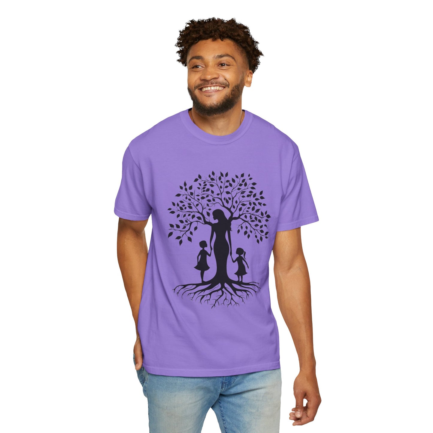 Nature-Inspired T-Shirt with Mom and Kids Design - Mother's day Gift - Birthday Gift