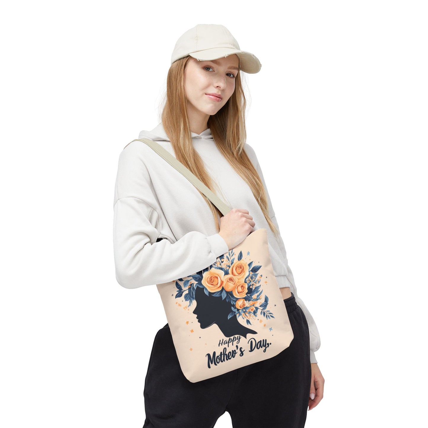 Happy Mother's Day Floral Tote Bag – Perfect Gift for Moms and Caregivers