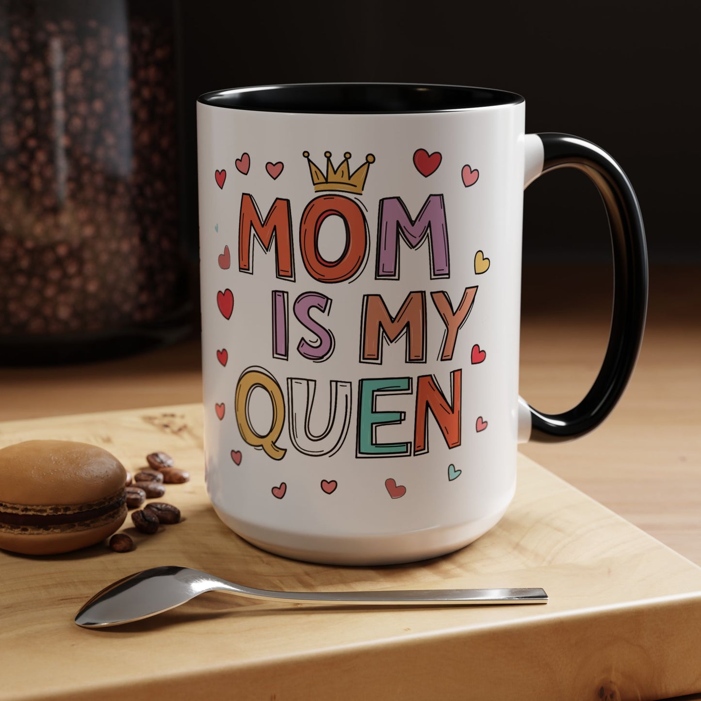 Queen Mom Accent Coffee Mug - Perfect Gift for Mother's Day - Birthday Gift