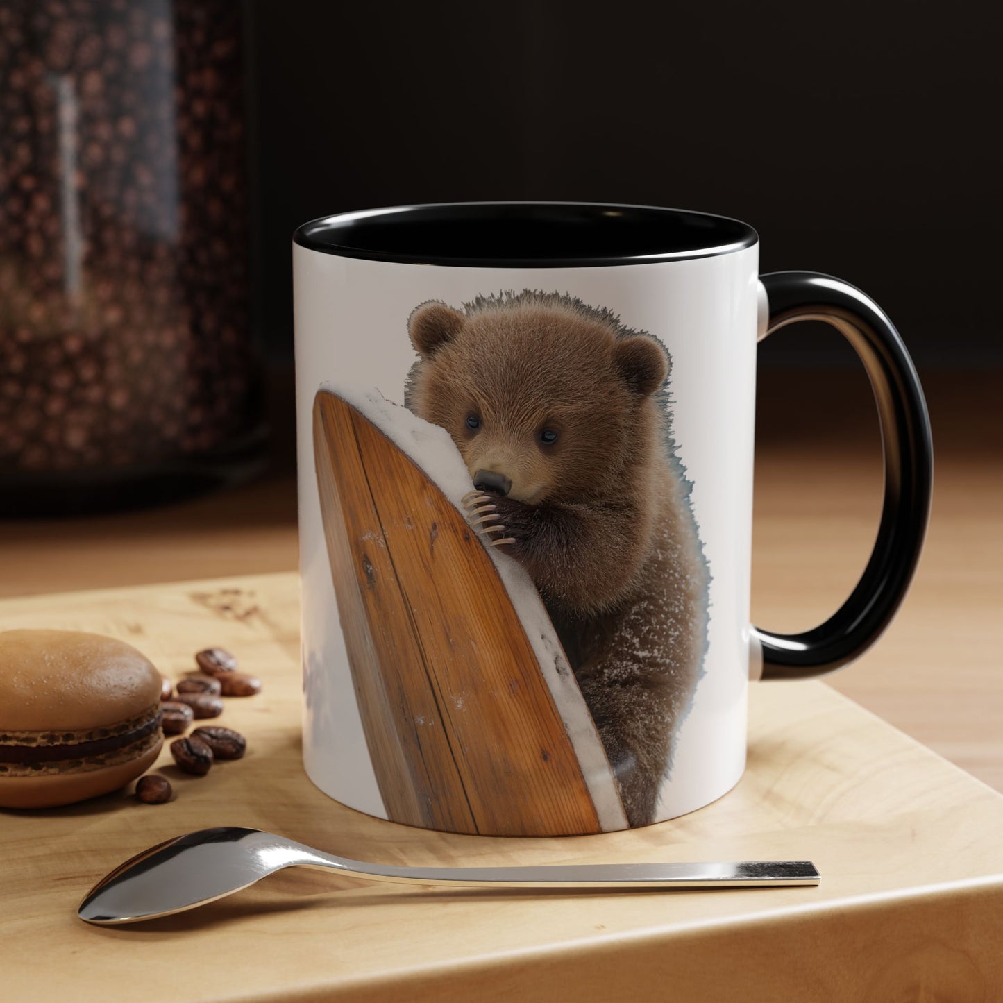 Bear Accent Watercolor Coffee Mug, (11oz, 15oz)