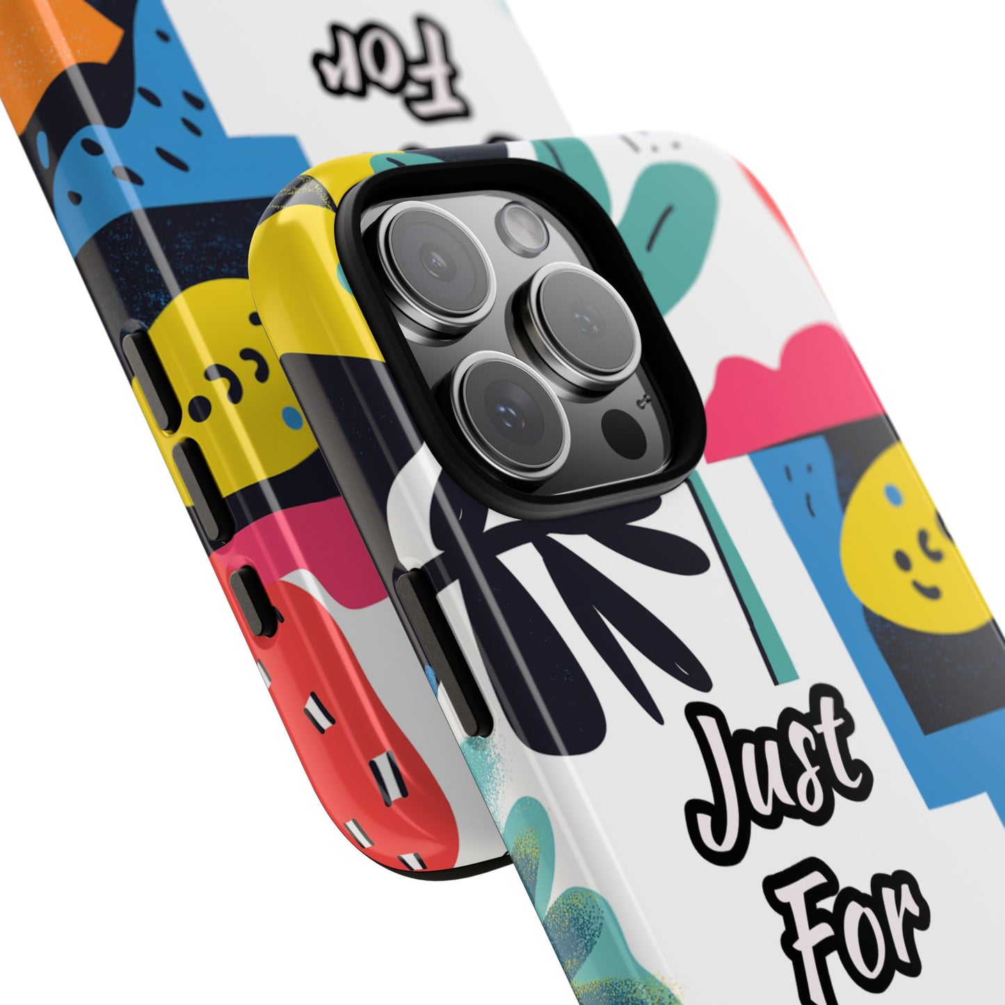 Colorful Phone Case with "Just For You" Design - Fun Gift, Unique Phone Accessory, Vibrant Design, Custom Gift Idea, Personal Touch