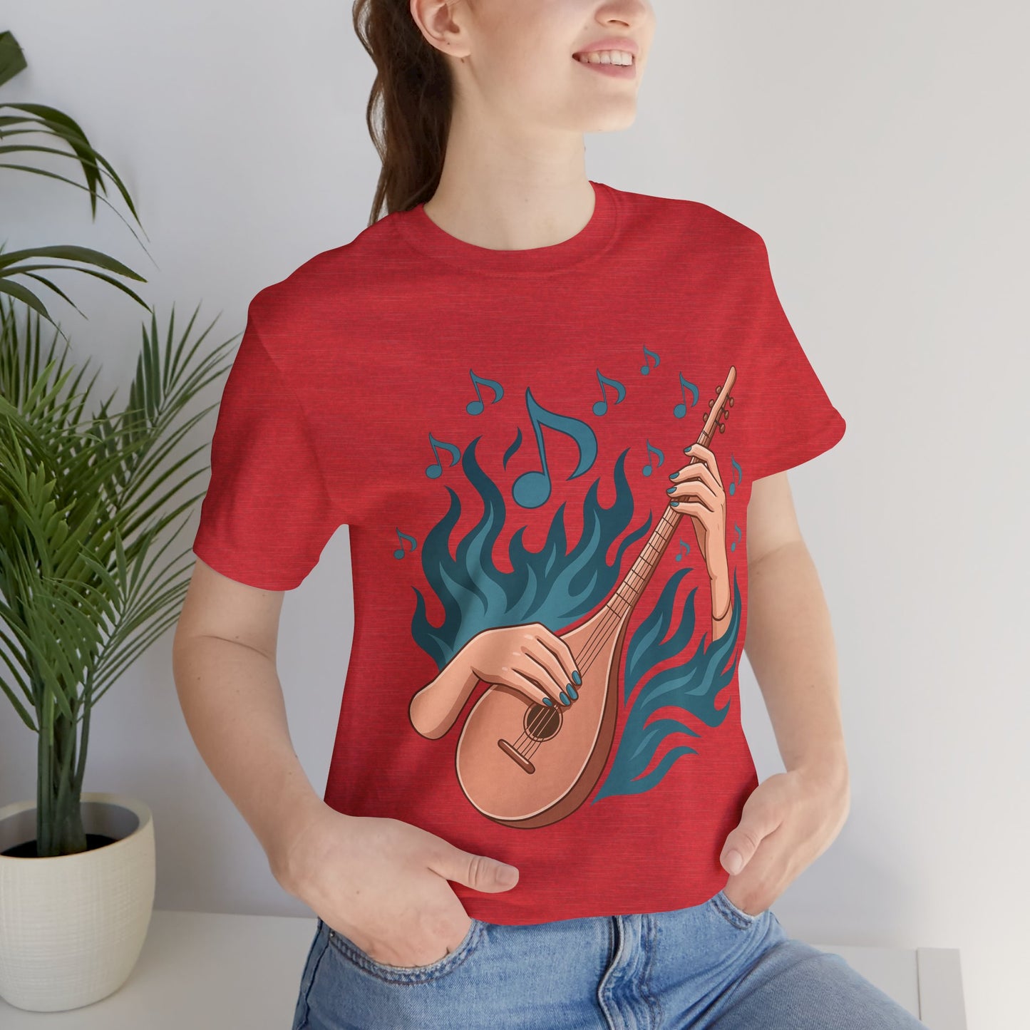Musical Vibes Tee, Women's Graphic T-Shirt, Music Lover Gift, Casual Wear, Festival Outfit, Band Merch - Lightweight Fabric Tee