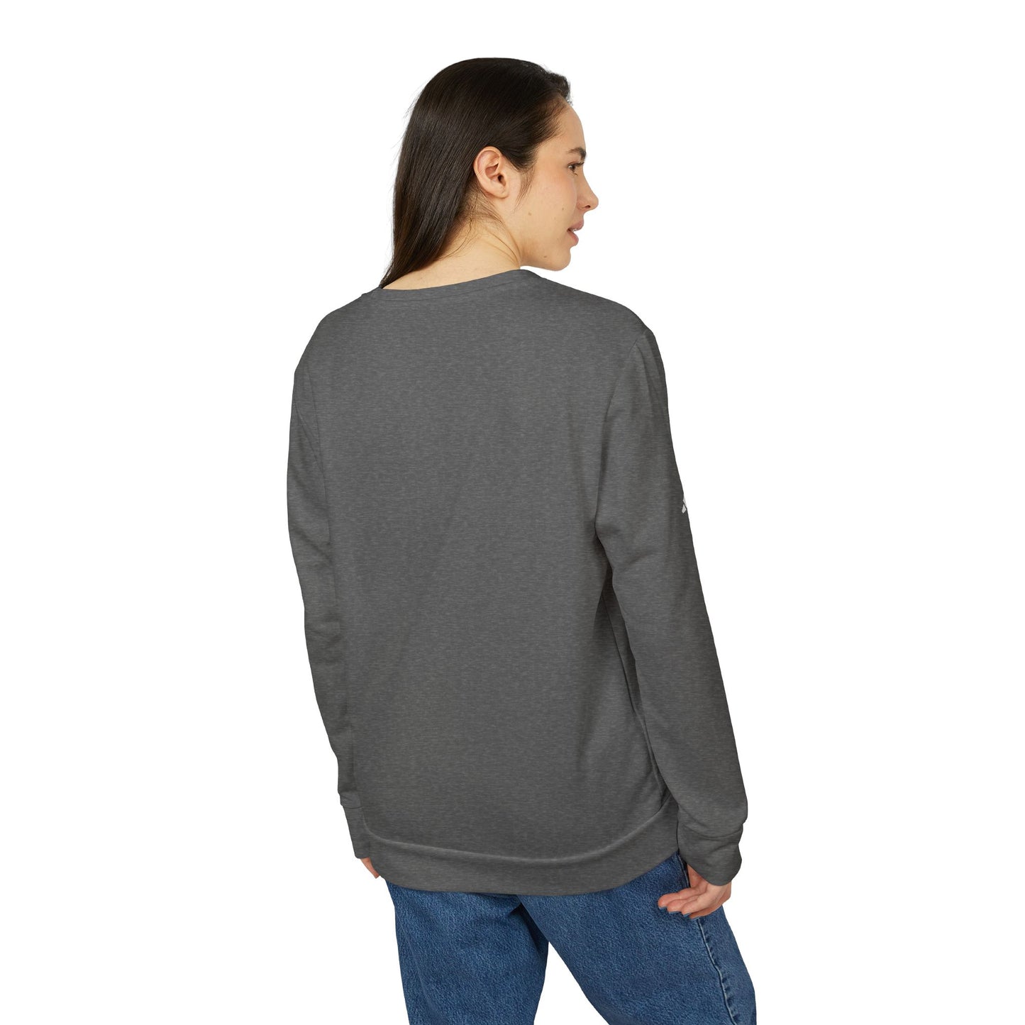 Adidas Women's Fleece Crewneck Sweatshirt - Fantasy Woman Face Fleece Sweatshirt