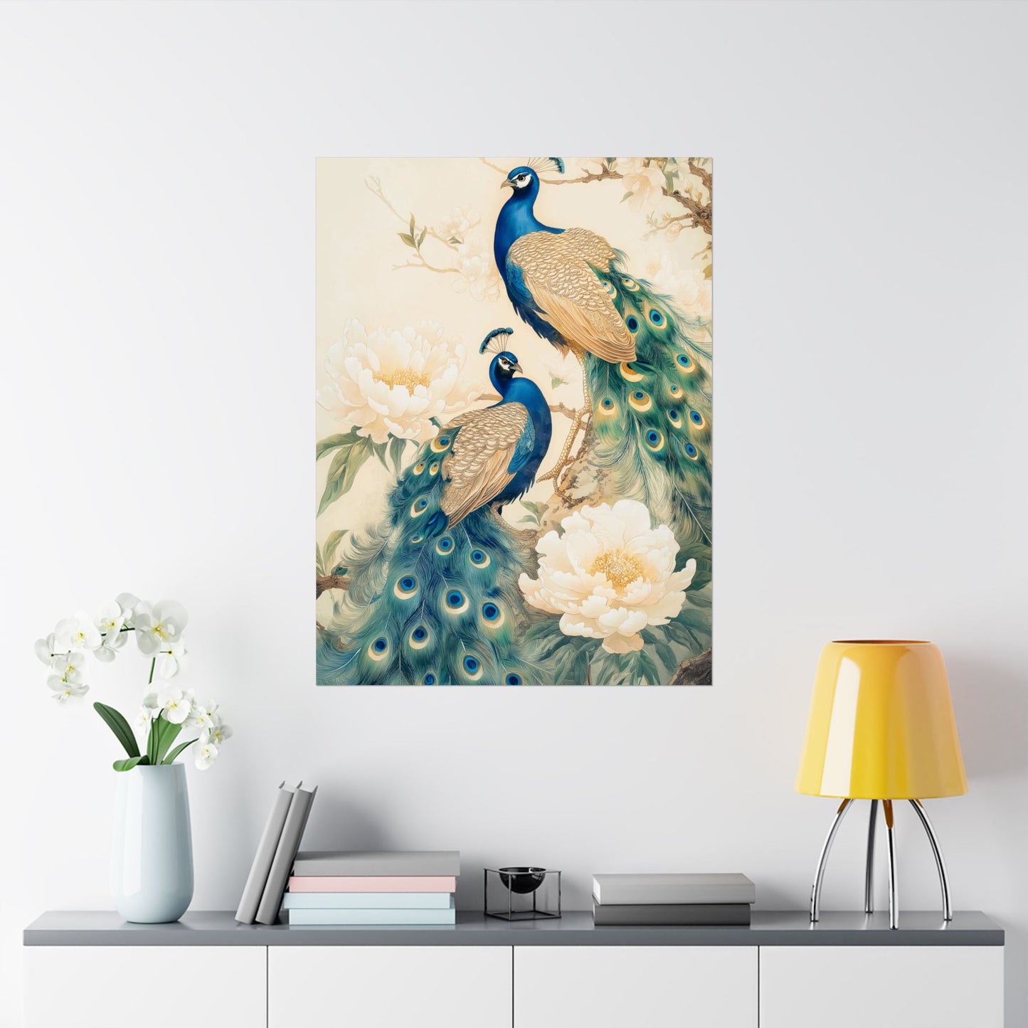 Matte Vertical Peacock Poster