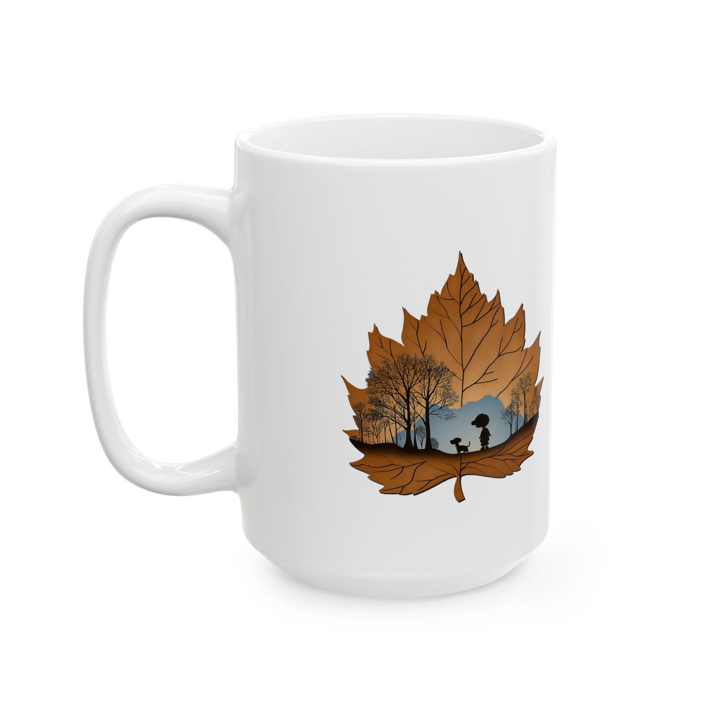 Cartoon Dreams Ceramic Mug, (11oz, 15oz) - Charlie & Pup Ceramic Mug (11oz/15oz)