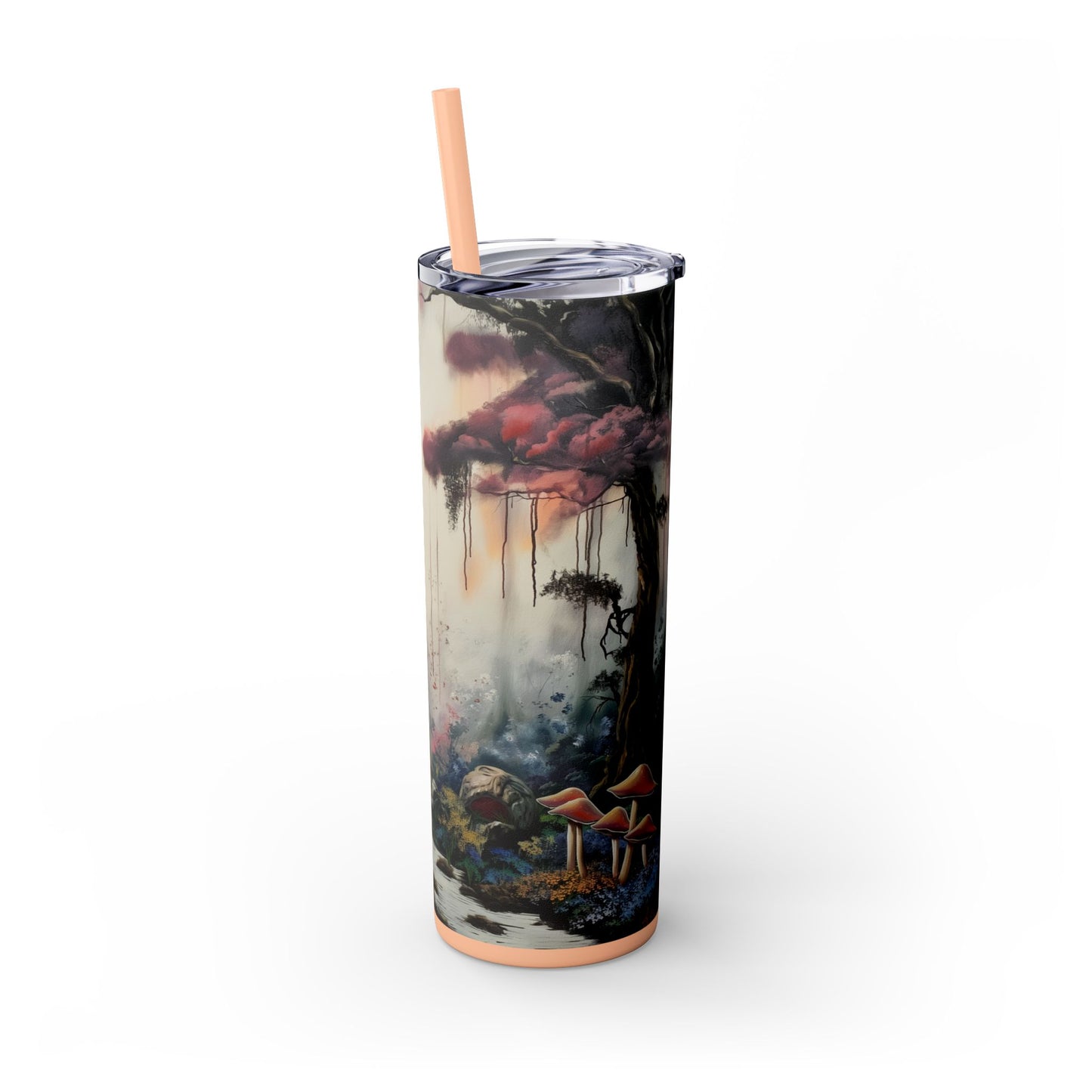 Skinny Tumbler with Straw, 20oz - Forest Insulated Tumbler