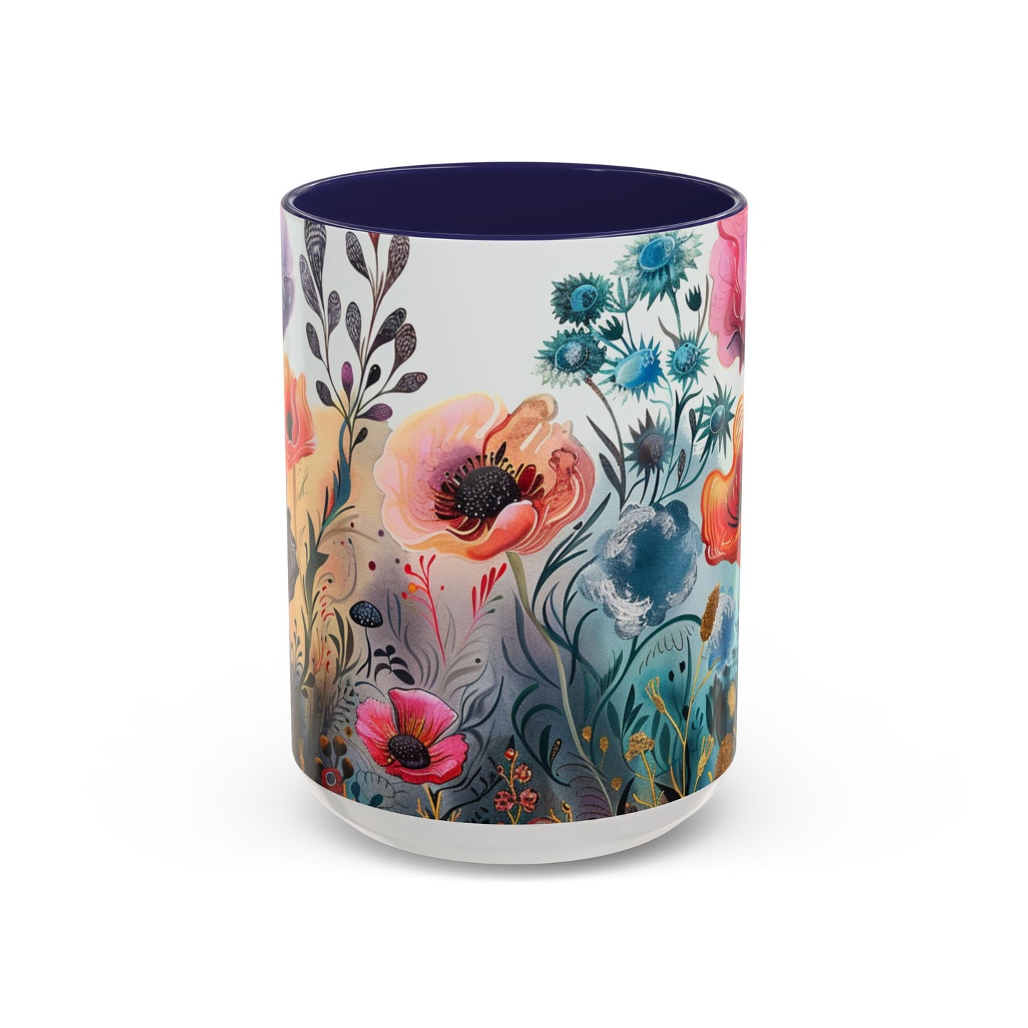 Accent Watercolor Coffee Mug, (11, 15oz)