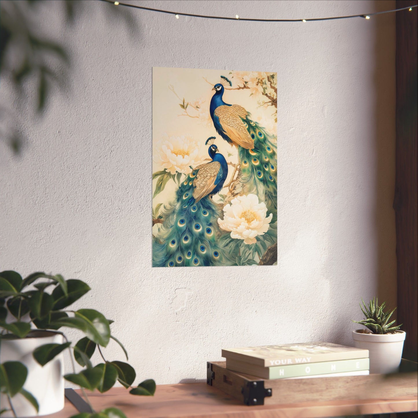 Matte Vertical Peacock Poster