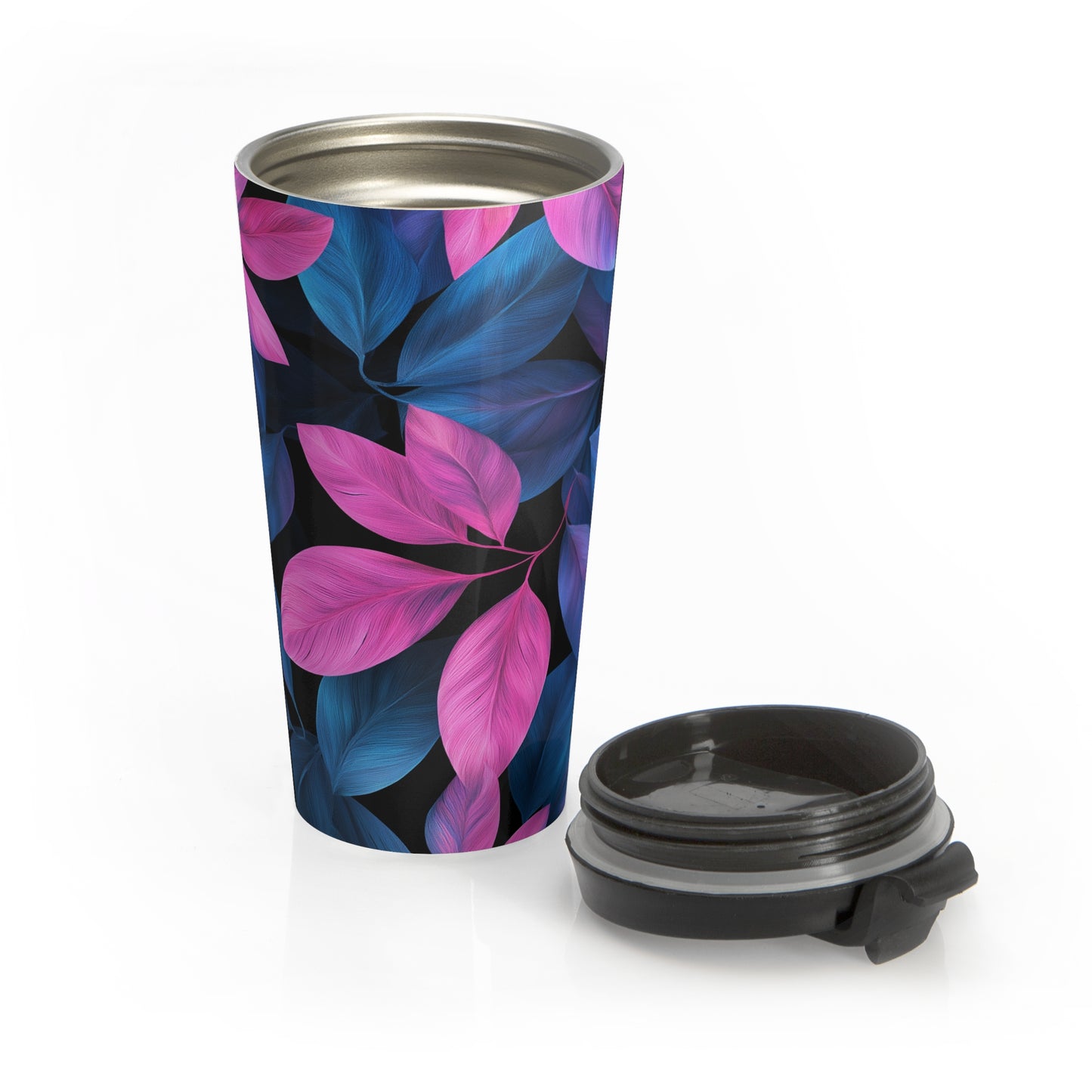 Vibrant Floral Stainless Steel Travel Mug - Perfect for Coffee Lovers