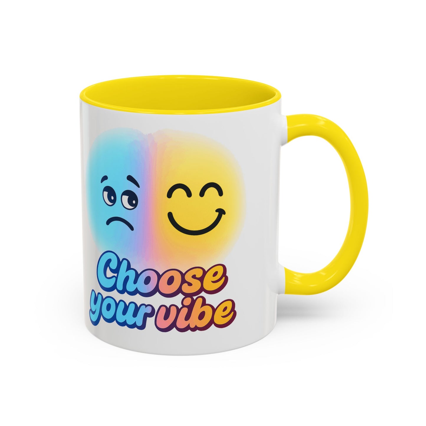 Choose Your Vibe Coffee Mug - Fun Accent Mug for Positive Energy, Happy Mood Gifts, Coffee Lovers, Unique Cup for Home or Office
