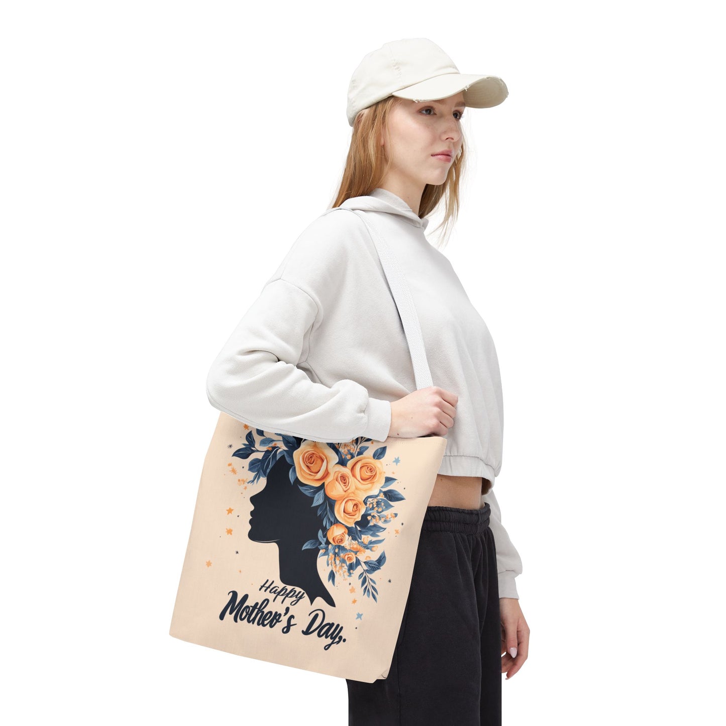 Happy Mother's Day Floral Tote Bag – Perfect Gift for Moms and Caregivers