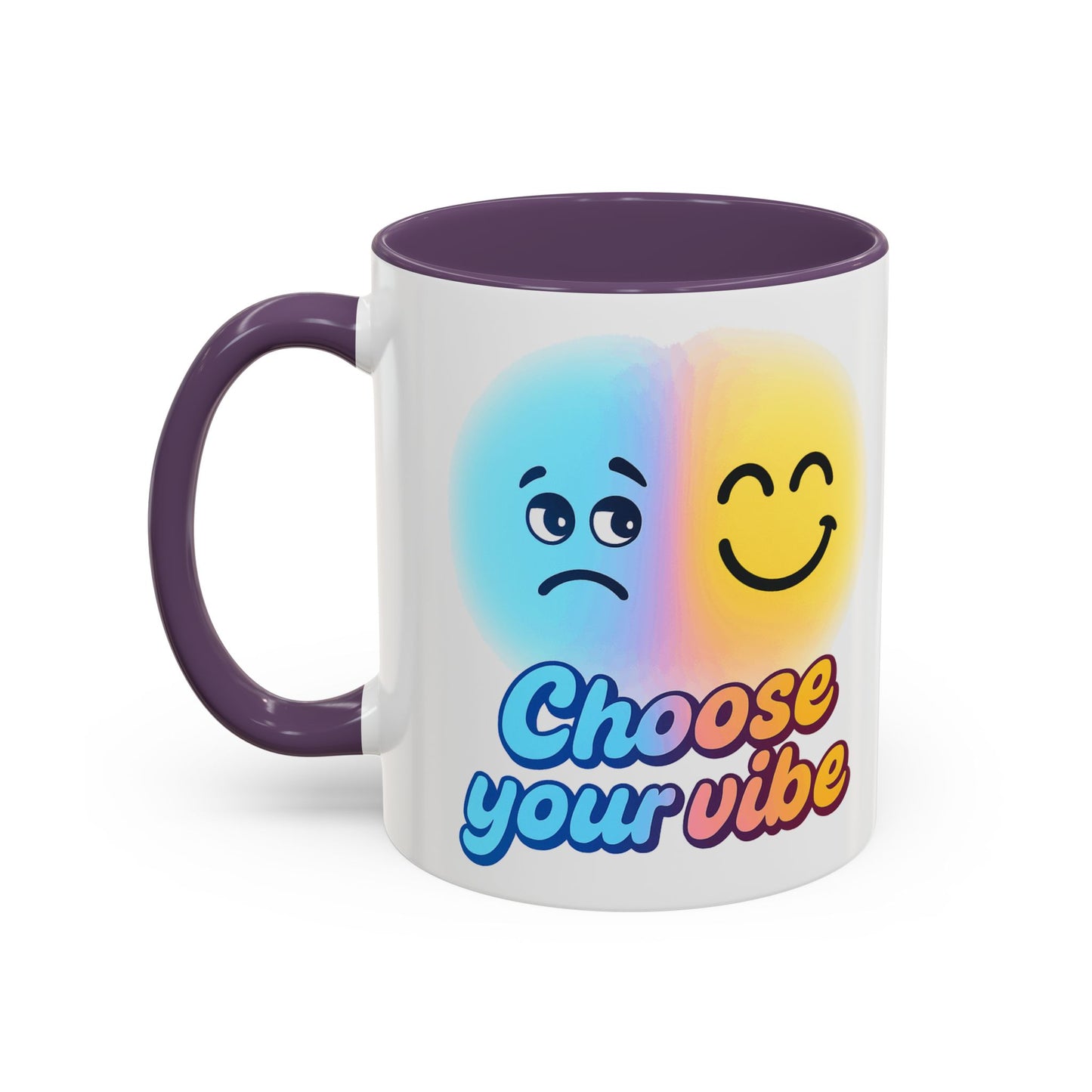 Choose Your Vibe Coffee Mug - Fun Accent Mug for Positive Energy, Happy Mood Gifts, Coffee Lovers, Unique Cup for Home or Office