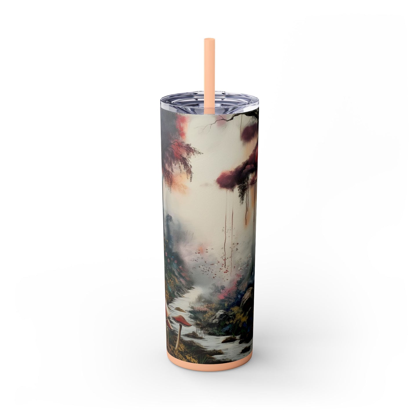 Skinny Tumbler with Straw, 20oz - Forest Insulated Tumbler