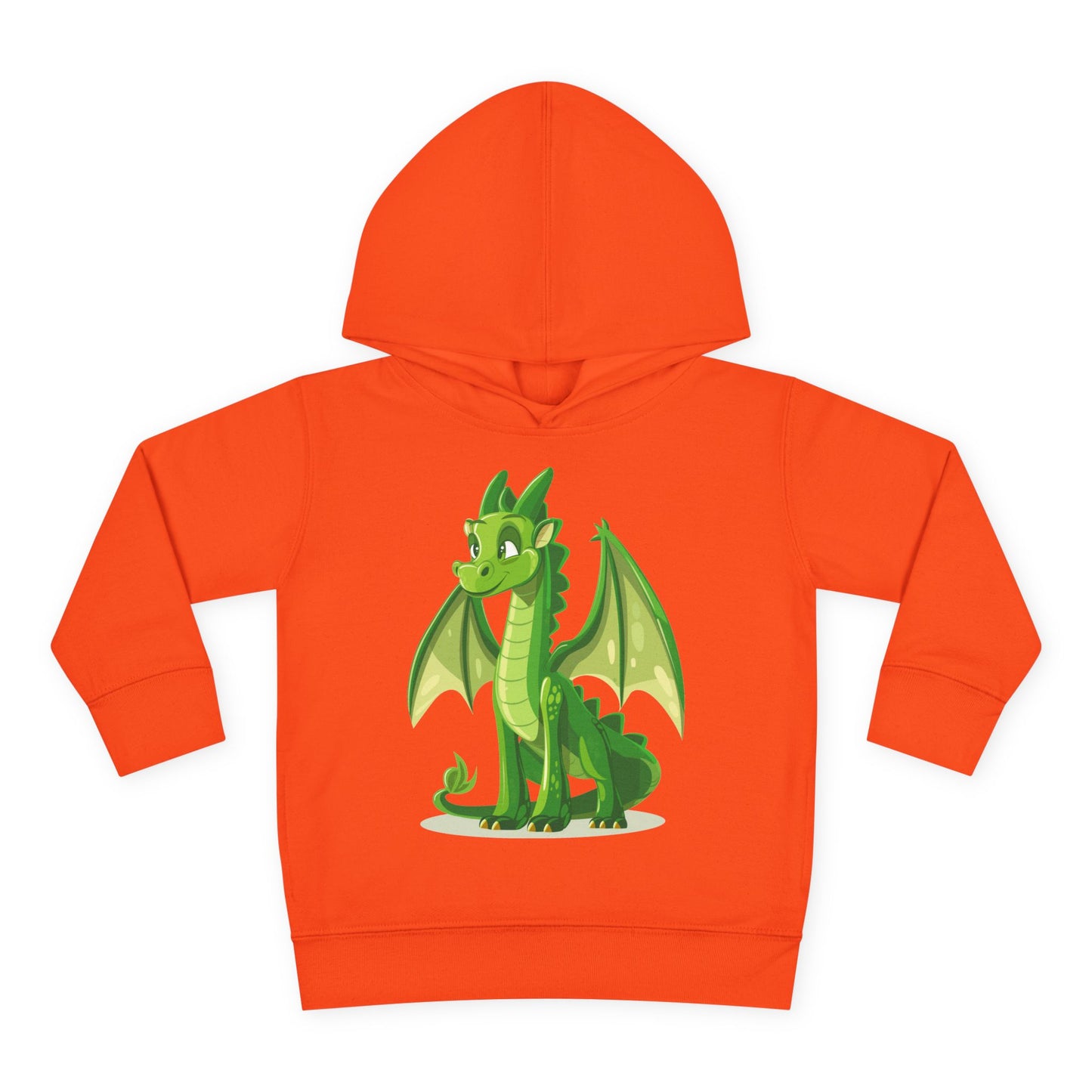Toddler Pullover Fleece Hoodie - Cute Cartoon Dragon Design Hoodie