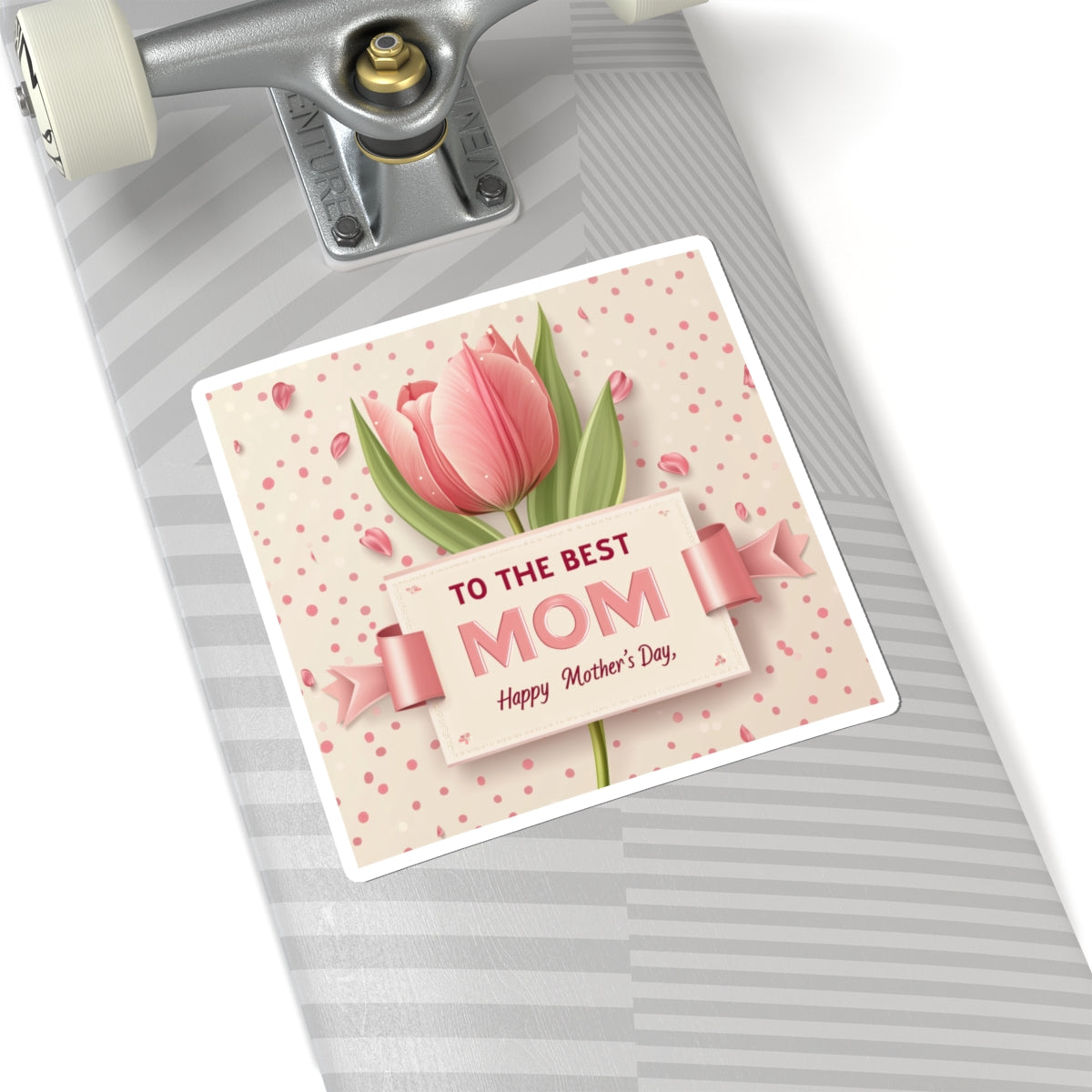 Mother's Day Kiss-Cut Stickers - To The Best Mom Floral Design