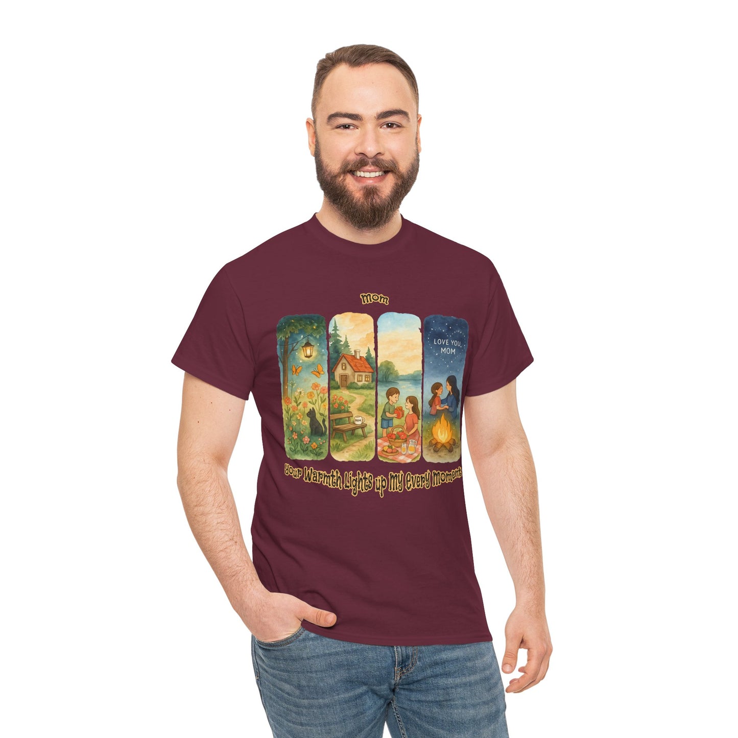 Mom Love Unisex Cotton Tee - Nostalgic & Heartwarming Gift for Mother's Day - Birthday Gift