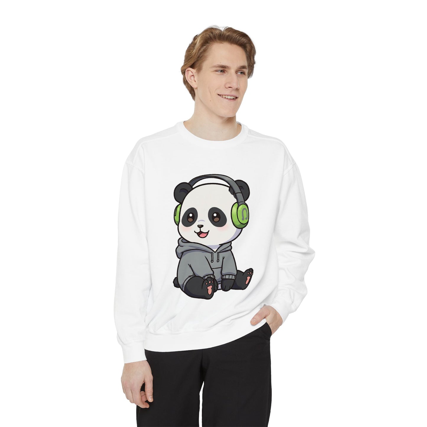 Cute Panda Graphic Sweatshirt - Cozy Unisex Wear for Animal Lovers