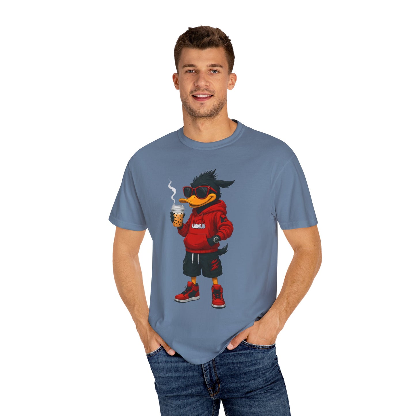 Cool Cartoon Duck Men's T-Shirt, Casual Graphic Tee, Fun Summer Shirt, Gift, Streetwear Style, Perfect for Parties