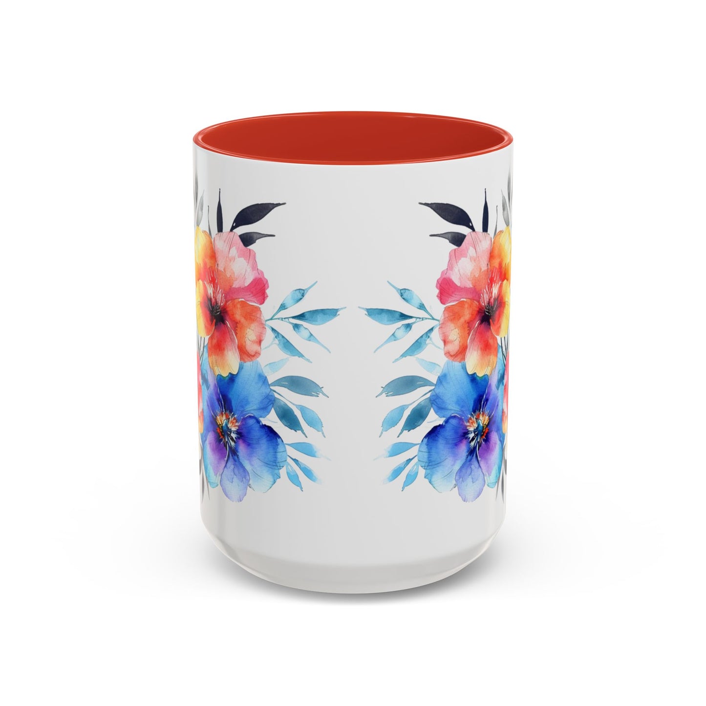 Oil colored Wildflowers Accent Coffee Mug, (11oz, 15oz)