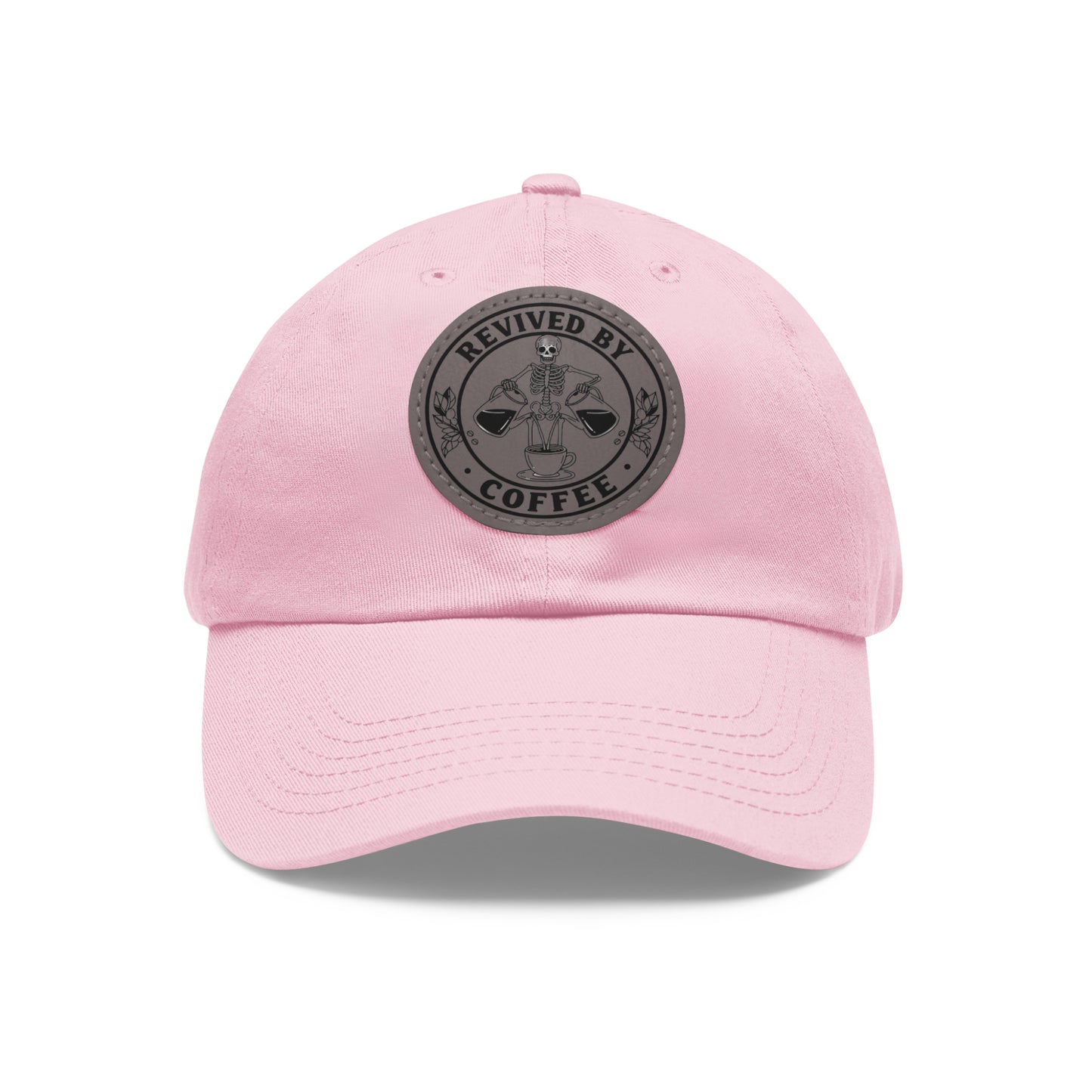 Revived by Coffee Dad Hat with Leather Patch - Perfect Gift for Coffee Lovers