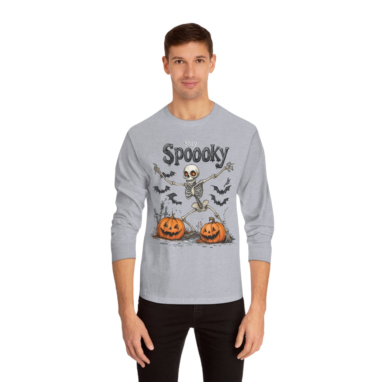 Unisex Classic Long Sleeve T-Shirt - Spooky Long Sleeve Tee