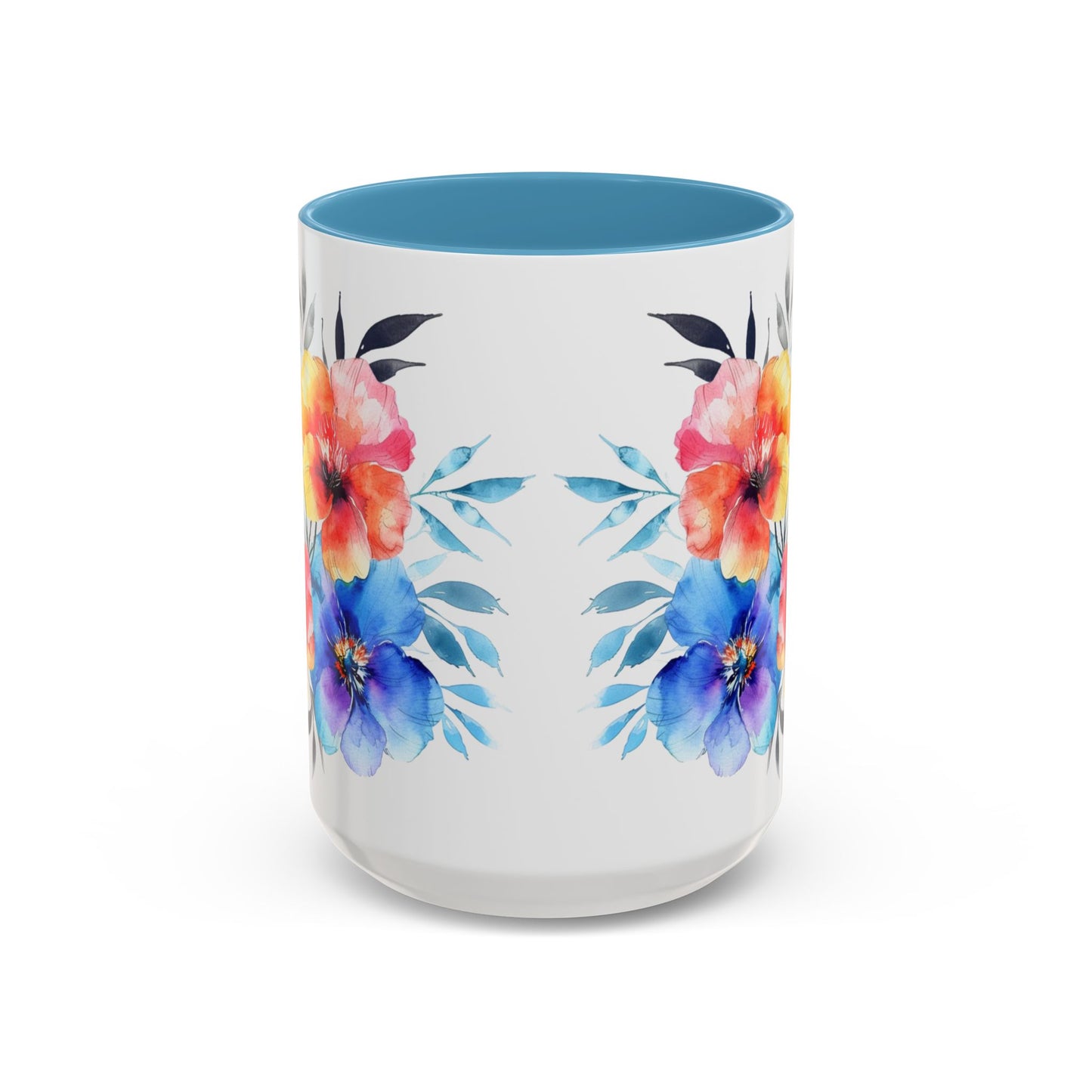 Oil colored Wildflowers Accent Coffee Mug, (11oz, 15oz)