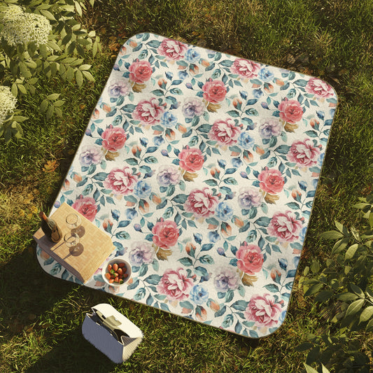 Floral Picnic Blanket - Soft and Stylish Outdoor Essential for Summer Gatherings