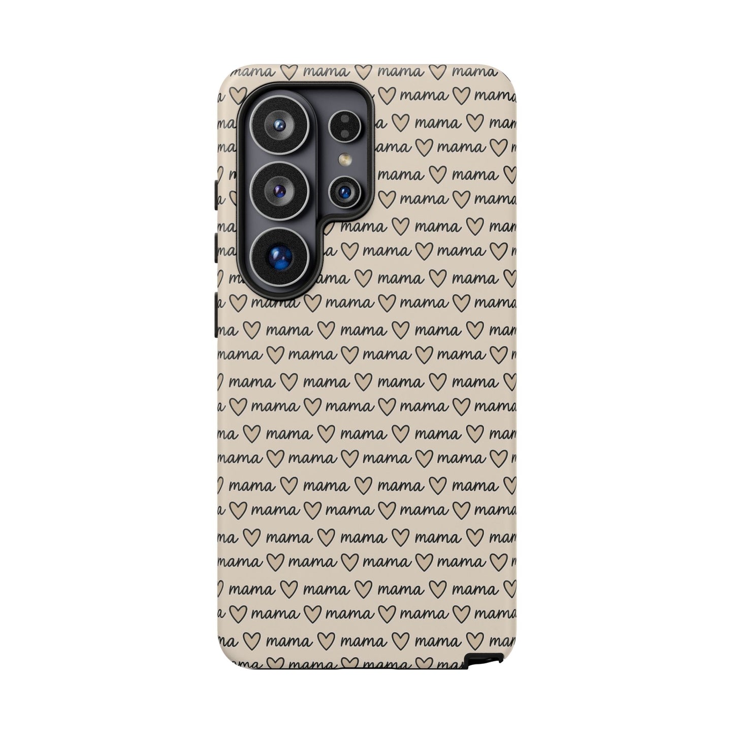 Mama Script Heart Pattern Phone Case